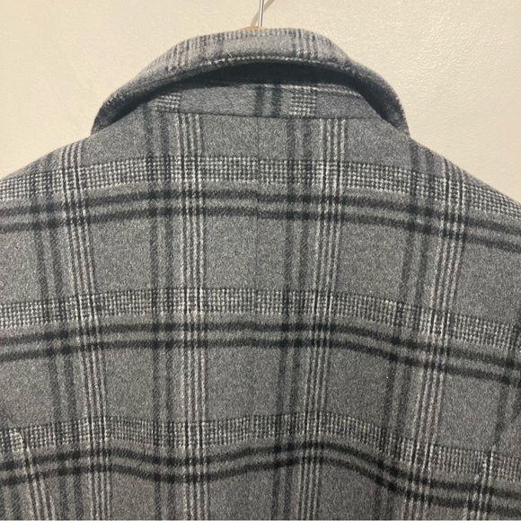 Bardot Wool Blend Plaid Blazer Grey Size Small Oversized - Picture 7 of 12